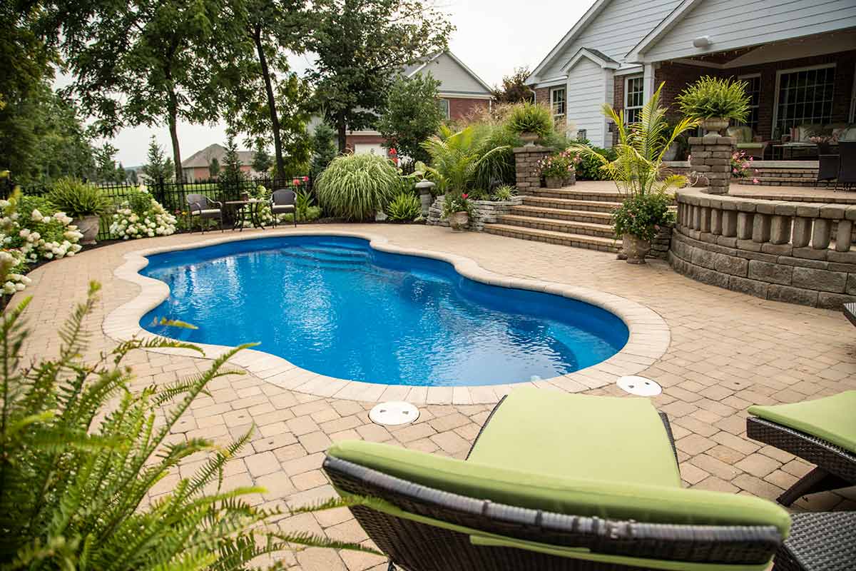 Custom in-ground pool design by pool company in Guadalupe County TX<br />